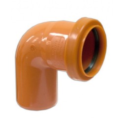 PVC коляно ф50 мм 87° оранжево
