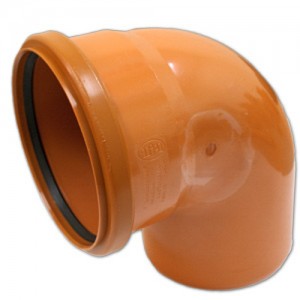PVC коляно ф110 мм 87° оранжево
