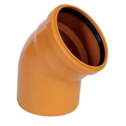 PVC дъга ф110 мм 45° оранжева