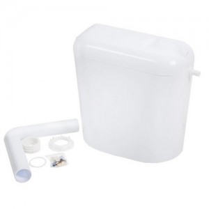 Бяло пластмасово казанче за тоалетна Никипласт Старт/Стоп