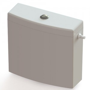 Бяло пластмасово казанче за тоалетна Стандарт Никипласт