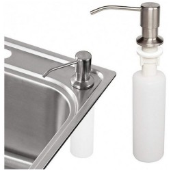 Дозатор за течен сапун за вграждане под мивка сатен ICKA 218S