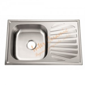 Кухненска мивка Алпака за вграждане с плот 80/50 см ICK 8022 R TAMPICO