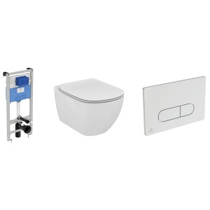 Промоция WC комплект за вграждане TESI с ултратънка дъска 4 в 1