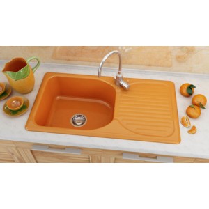Кухненска мивка с плот 90х49см от Полимермрамор код: 211