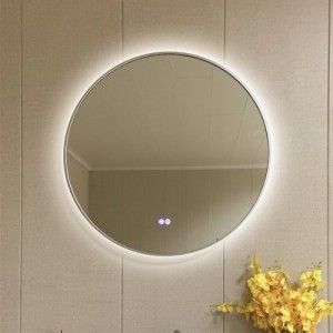 Огледало за баня с LED осветление Лейла кръгло ф80см 1855/80 SATIN