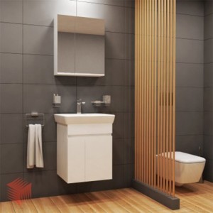 Горен шкаф за баня МИНА 55см PVC