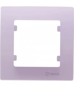 Цветна рамка за контакт/ключ единична - Светло лилава