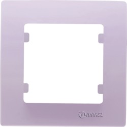 Цветна рамка за контакт/ключ единична - Светло лилава