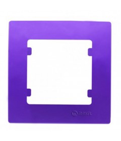 Цветна рамка за контакт/ключ единична - Тъмно лилава