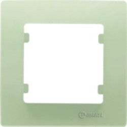 Цветна рамка за контакт/ключ единична - Светло зелена