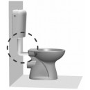 Бежово пластмасово казанче за тоалетна Никипласт