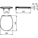 Ултратънка тоалетна седалка CONNECT AIR с метален крепеж E0365