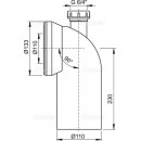 Коляно ф110мм с конектор ф40 мм за отводняване на WC чиния A90-90P40