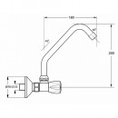 Wall-mounted mixer for kitchen sink Epione ZHR-105
