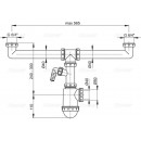 Сифон за двукоритна алпака мивка 1 1/2" с отклонение A448P