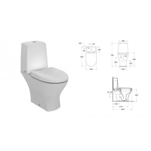 Close-Coupled Toilet set Connect Pure W9122