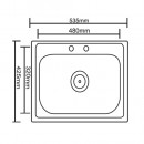 Кухненска мивка Алпака за вграждане правоъгълна ICK D5443P
