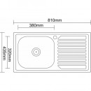 Кухненска мивка Алпака за вграждане с отцедник ICK 8244