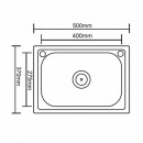 Кухненска мивка Алпака за вграждане правоъгълна 50/37см ICK D5037P