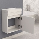 Конзолен шкаф с мивка за баня 