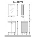Горен шкаф за баня ОЛЯ 50см PVC с LED осветление