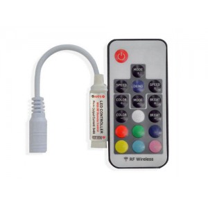 Контролер RF за LED лента RGB с дистанционно управление 17 бутона